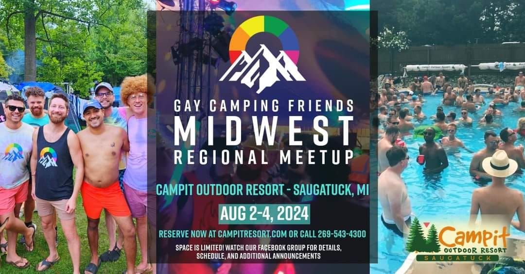 2024 Gay Camping Friends Midwest Regional Meetup at Campit Outdoor Resort in Fennville, MI