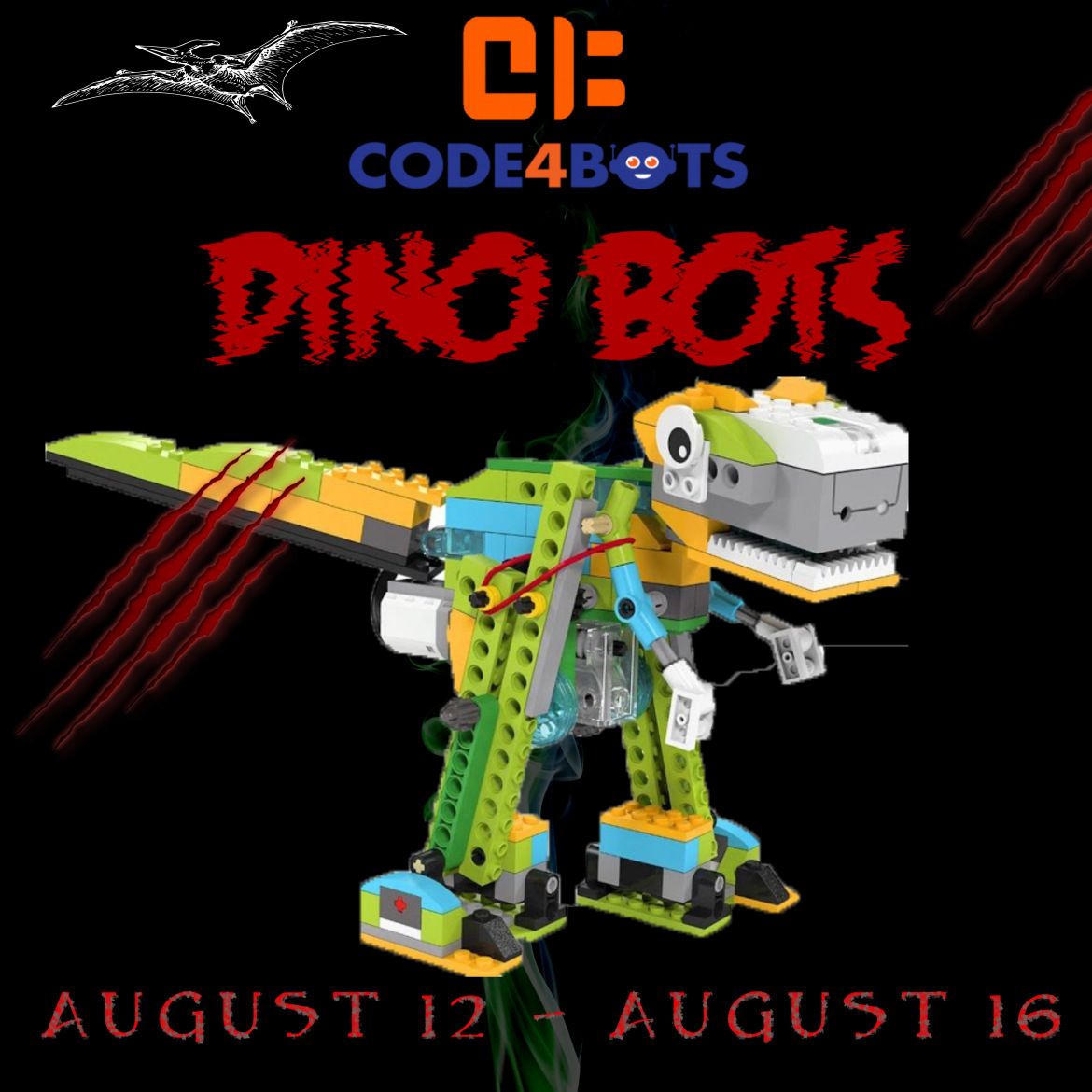 Code4Bots Dino Bots Full-Day Summer Camp