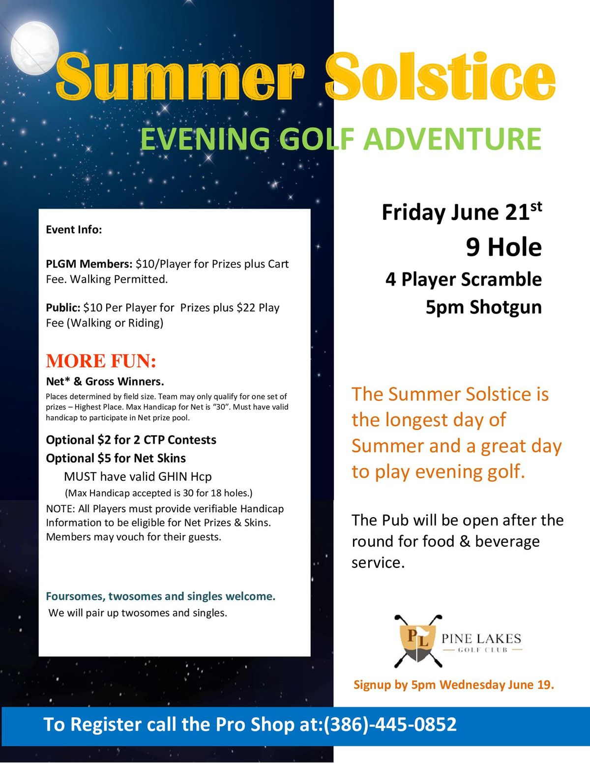 Summer Solstice 9 Hole Tournament
