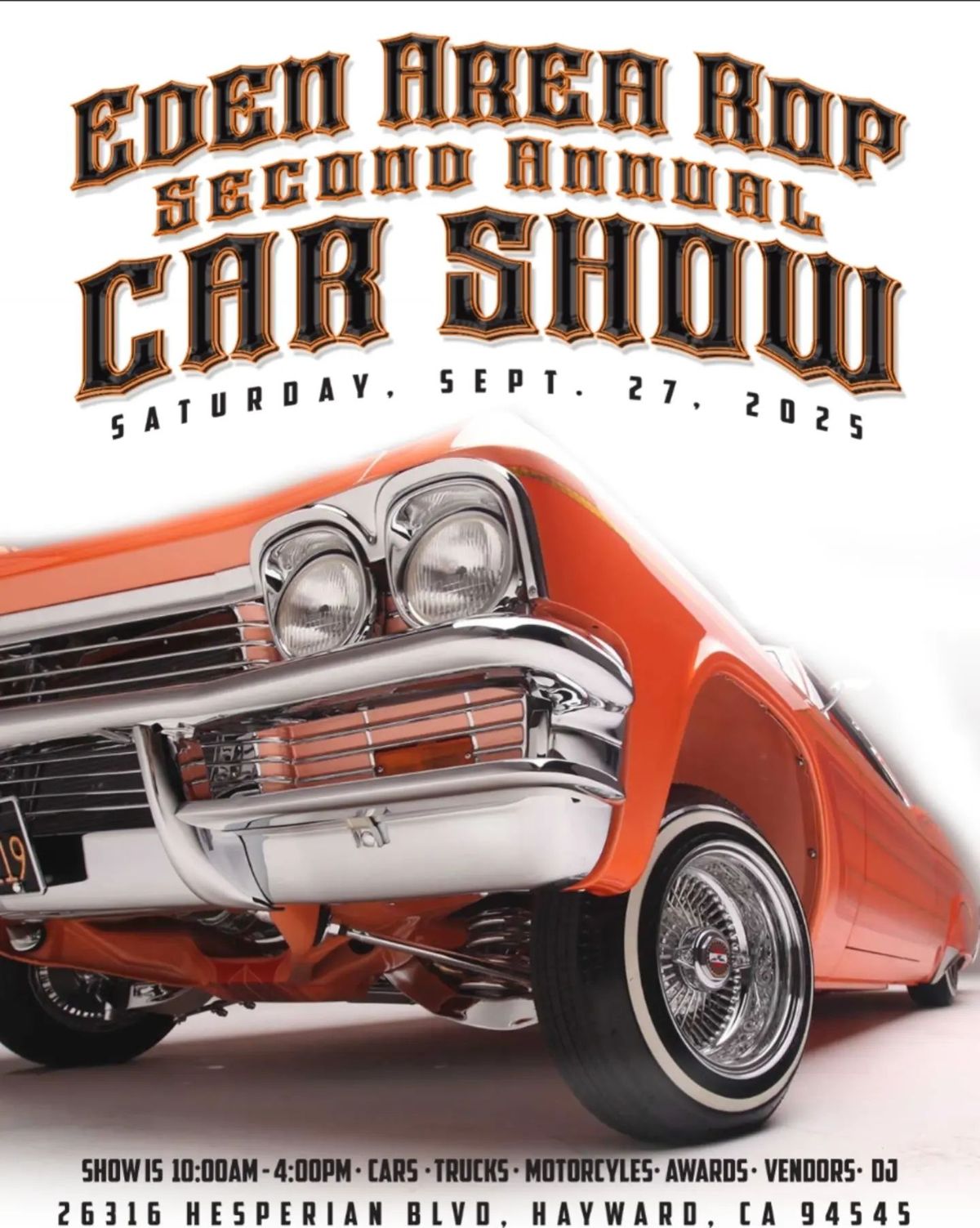 2nd Annual Eden ROP Car Show  SAVE THE DATE!