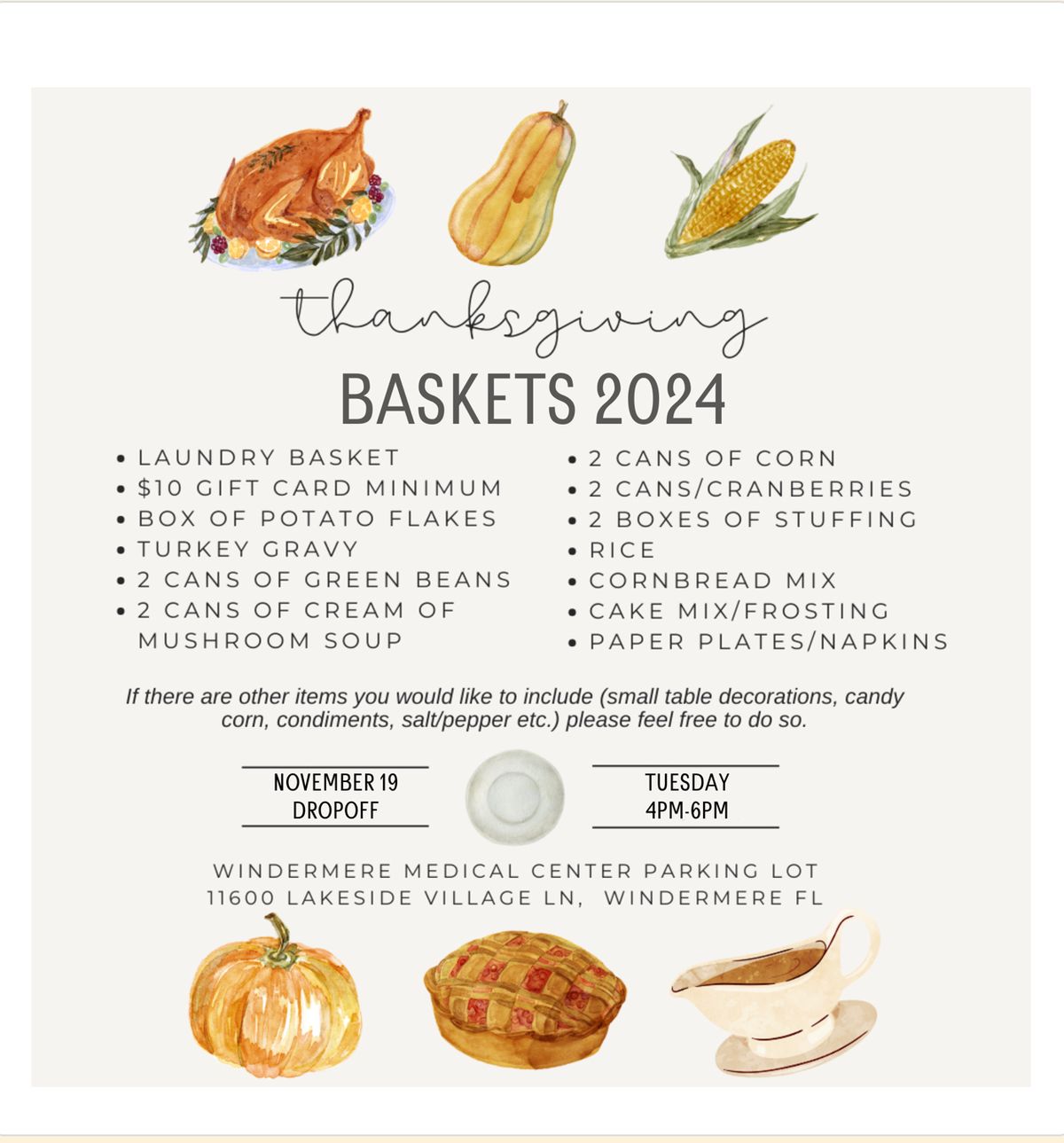 Thanksgiving Baskets