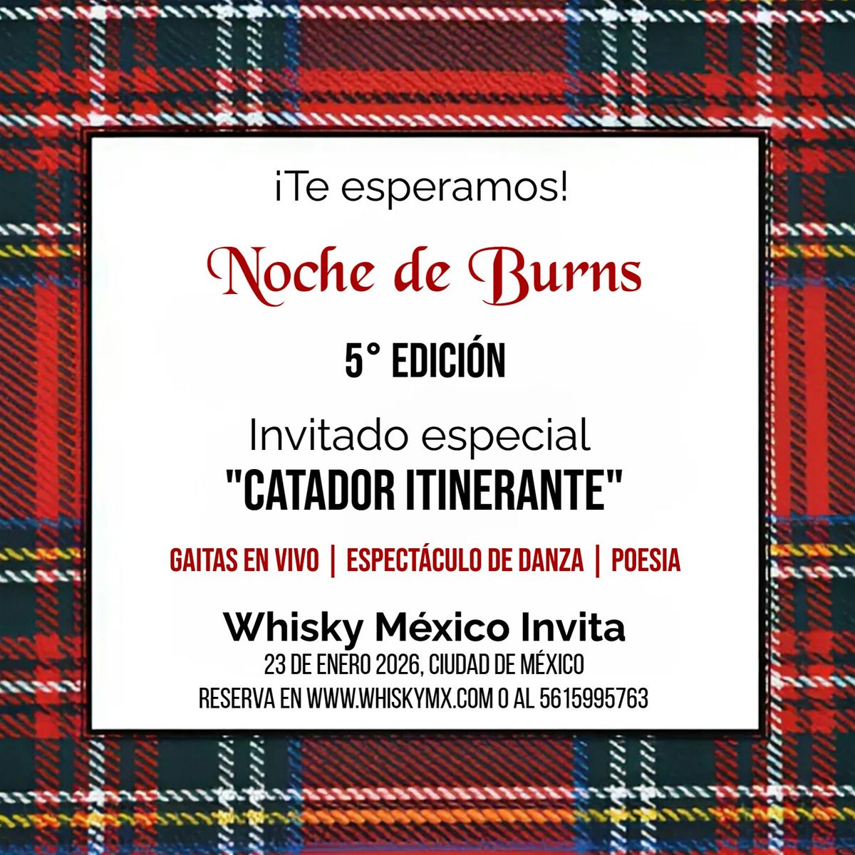 Noche de Burns 2026 - 5\u00b0 Edici\u00f3n