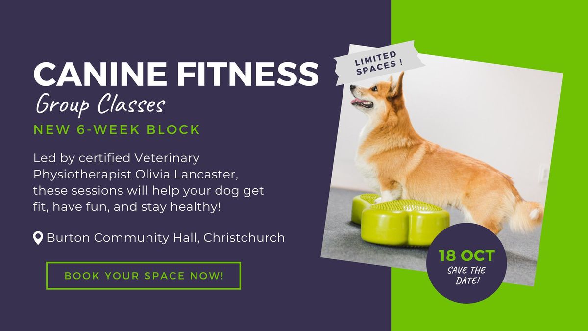 CANINE GROUP FITNESS CLASSES - NEW 6-WEEK BLOCK ?\u200d??