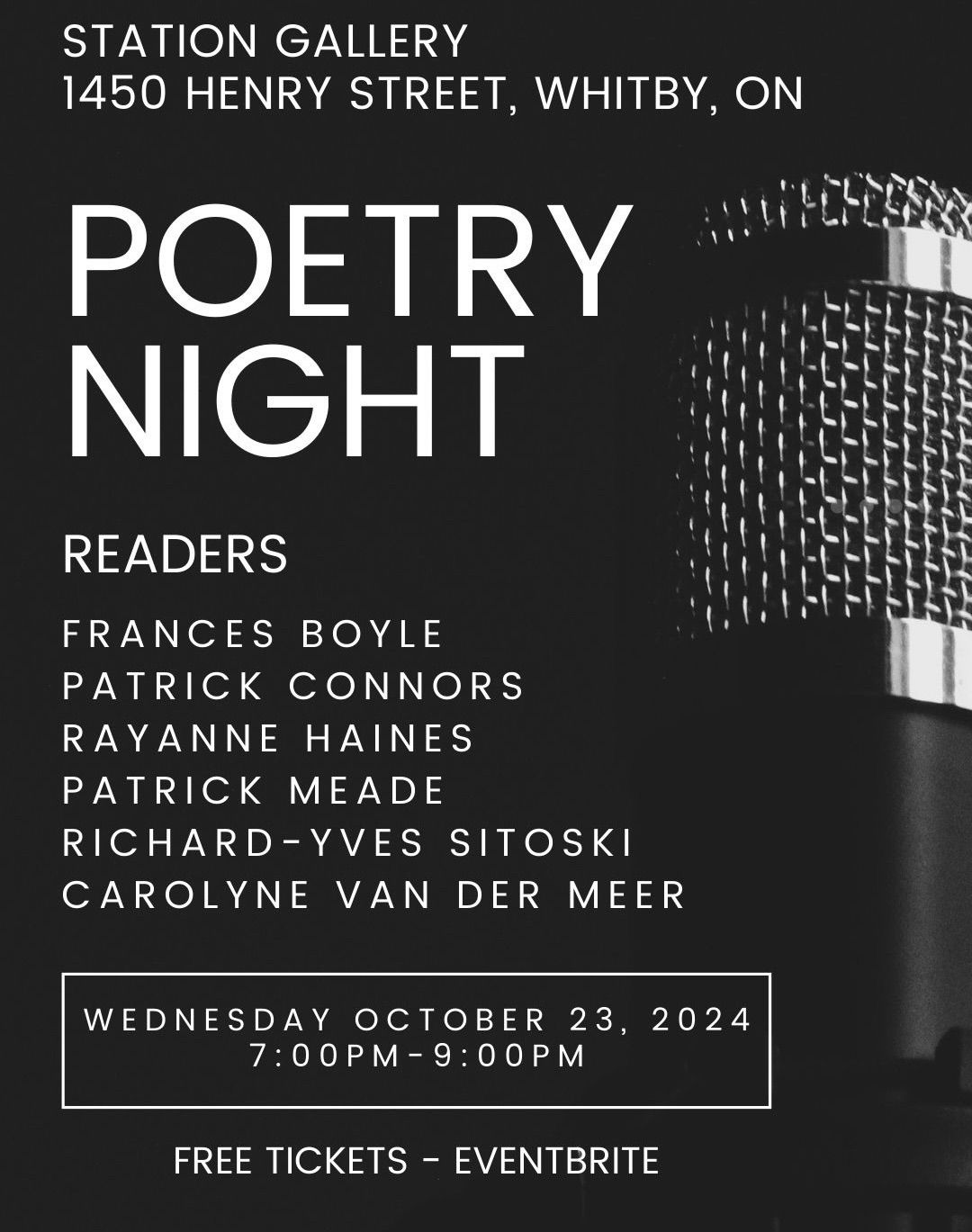 Poetry Night at Station Gallery