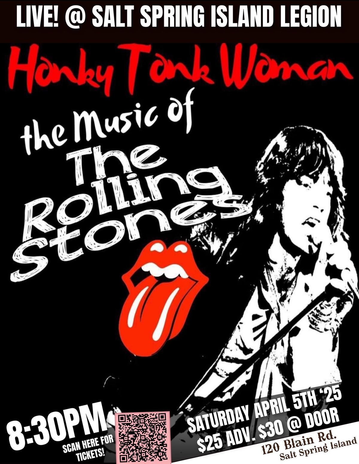 ROLLING STONES TRIBUTE LIVE! @ SALT SPRING ISLAND LEGION