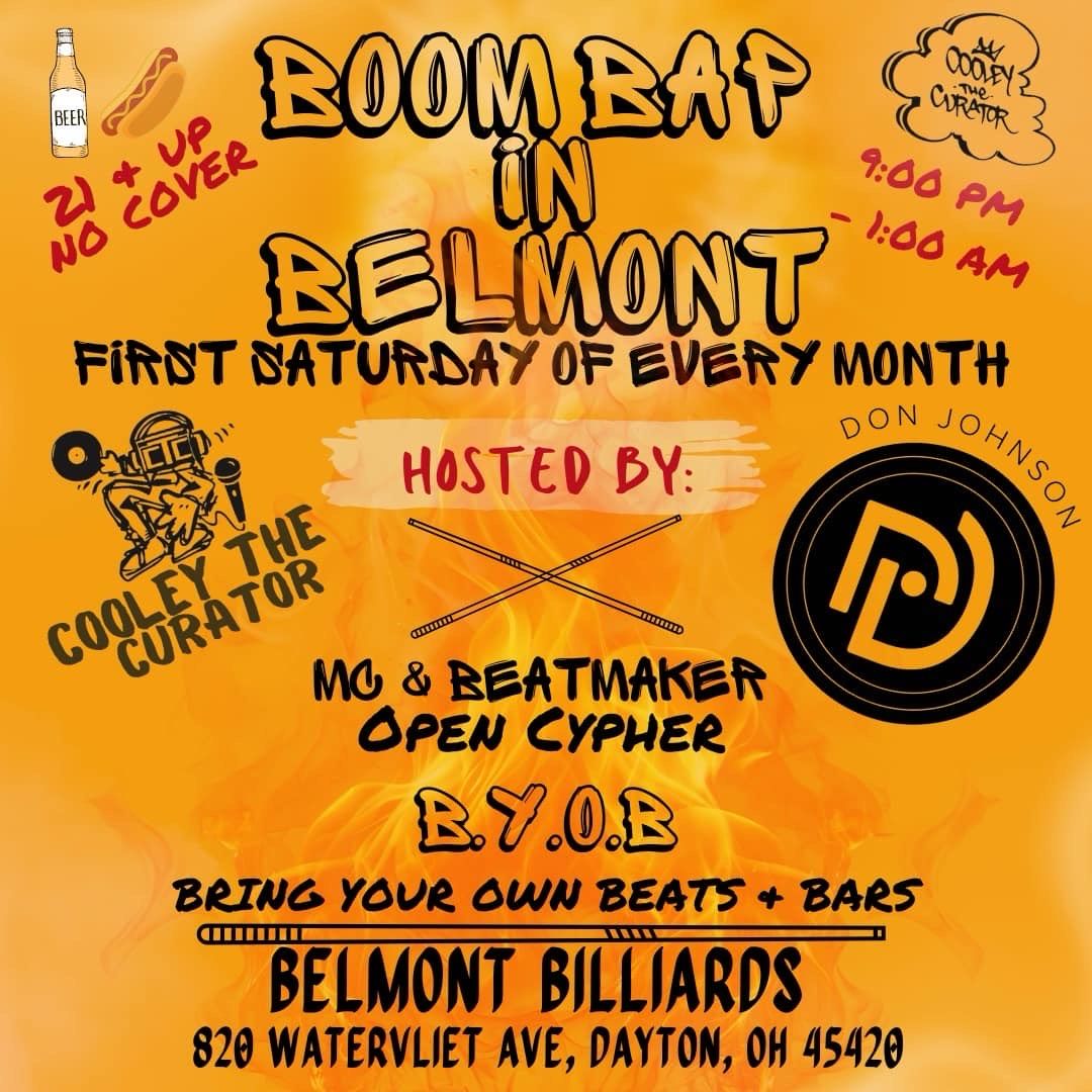 BOOM BAP IN BELMONT! Every 1st Saturday!