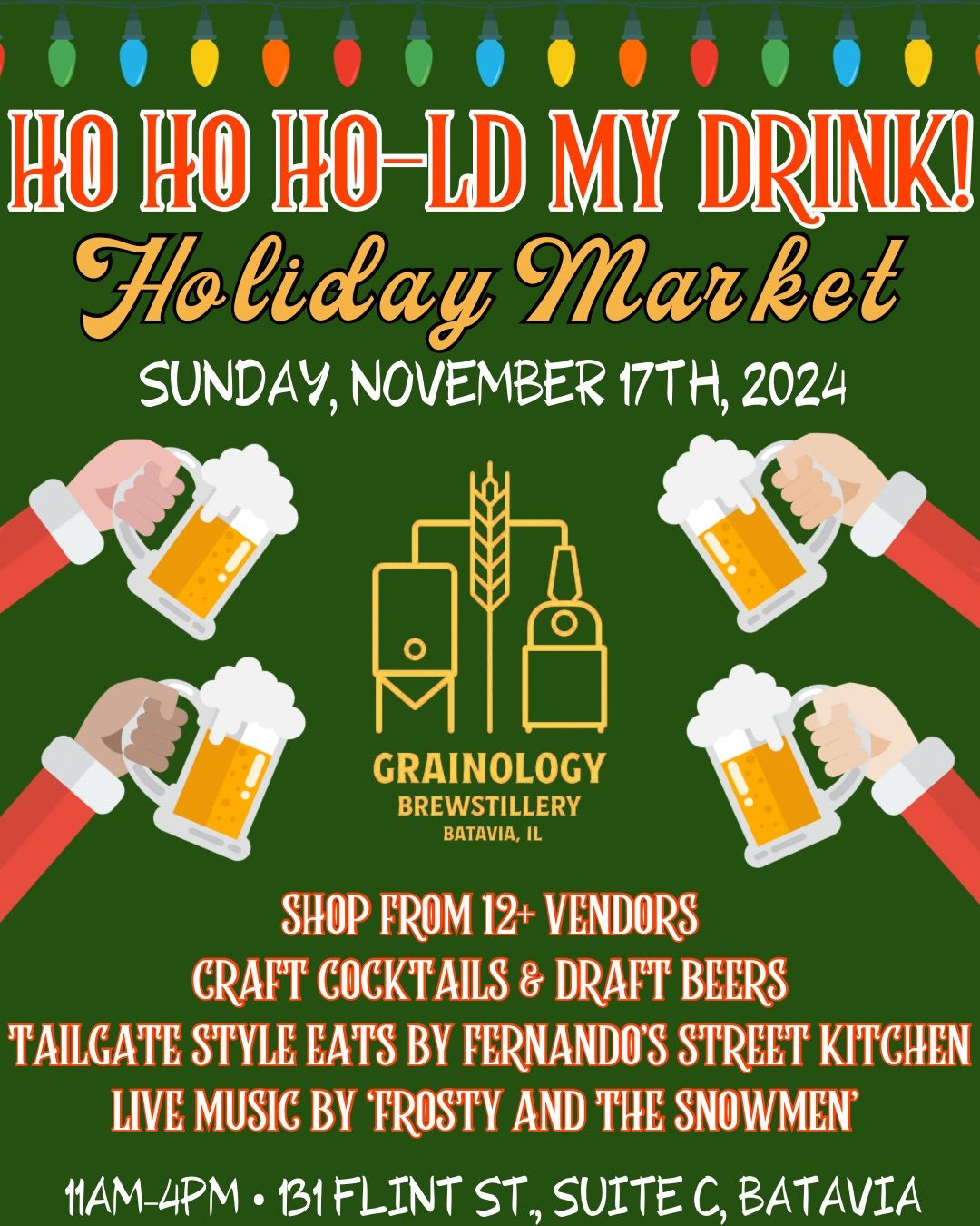 HO HO HO-LD My Drink! \ud83c\udf7b\ud83c\udf85\ud83c\udffc Holiday Market 