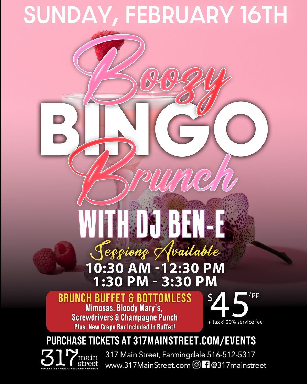 Boozy Bingo Brunch at 317 Main Street!