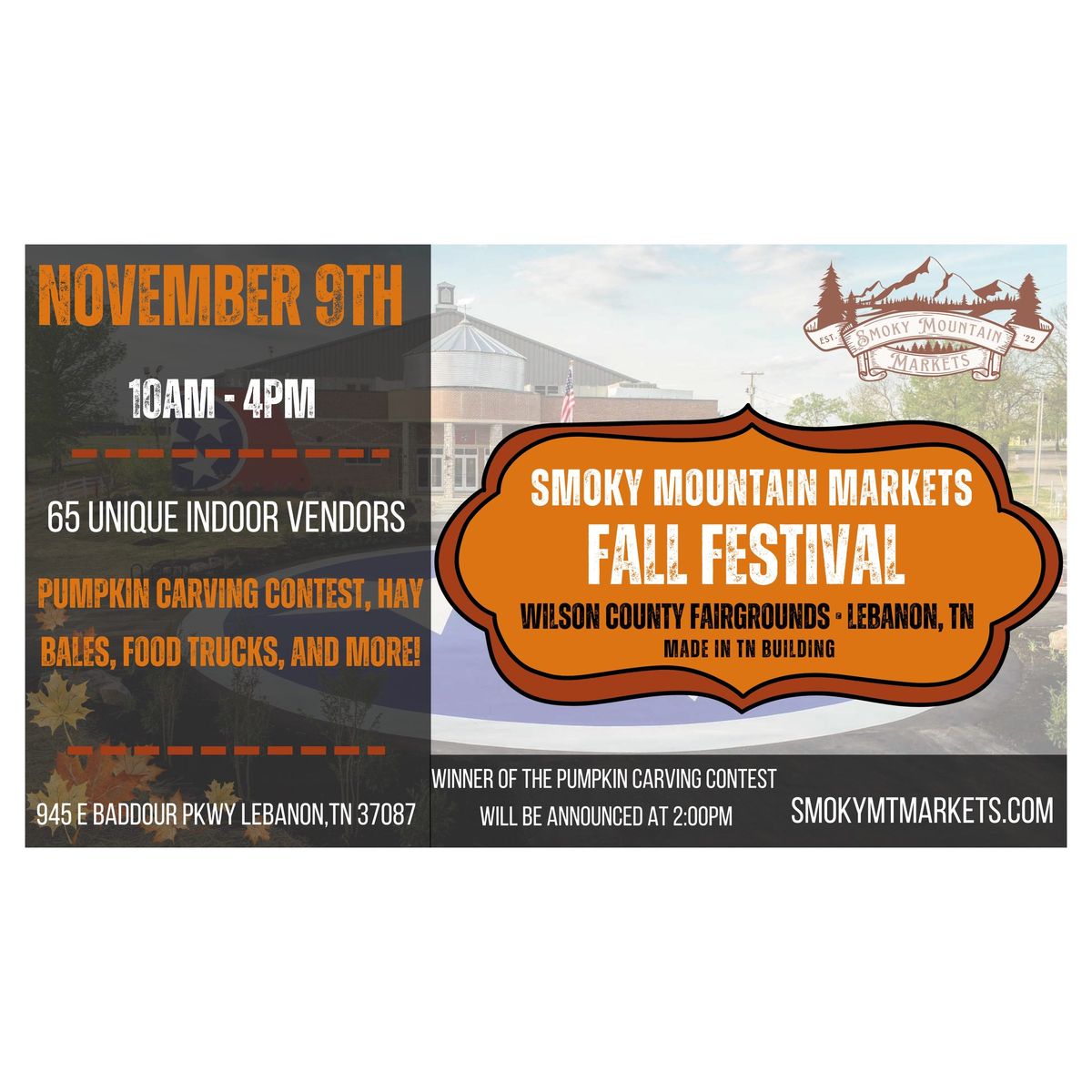 Smoky Mountain Markets Fall Festival @the Wilson County Fairgrounds 