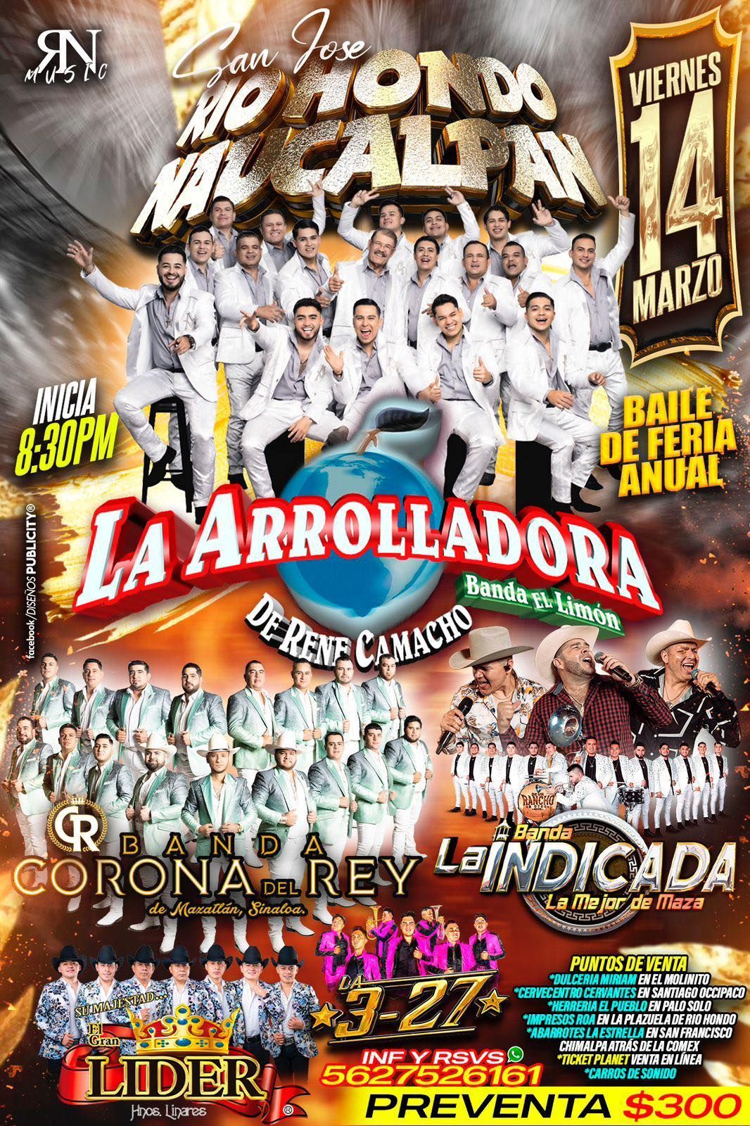 La arrolladora Banda el lim\u00f3n, Feria de r\u00edo hondo 2025