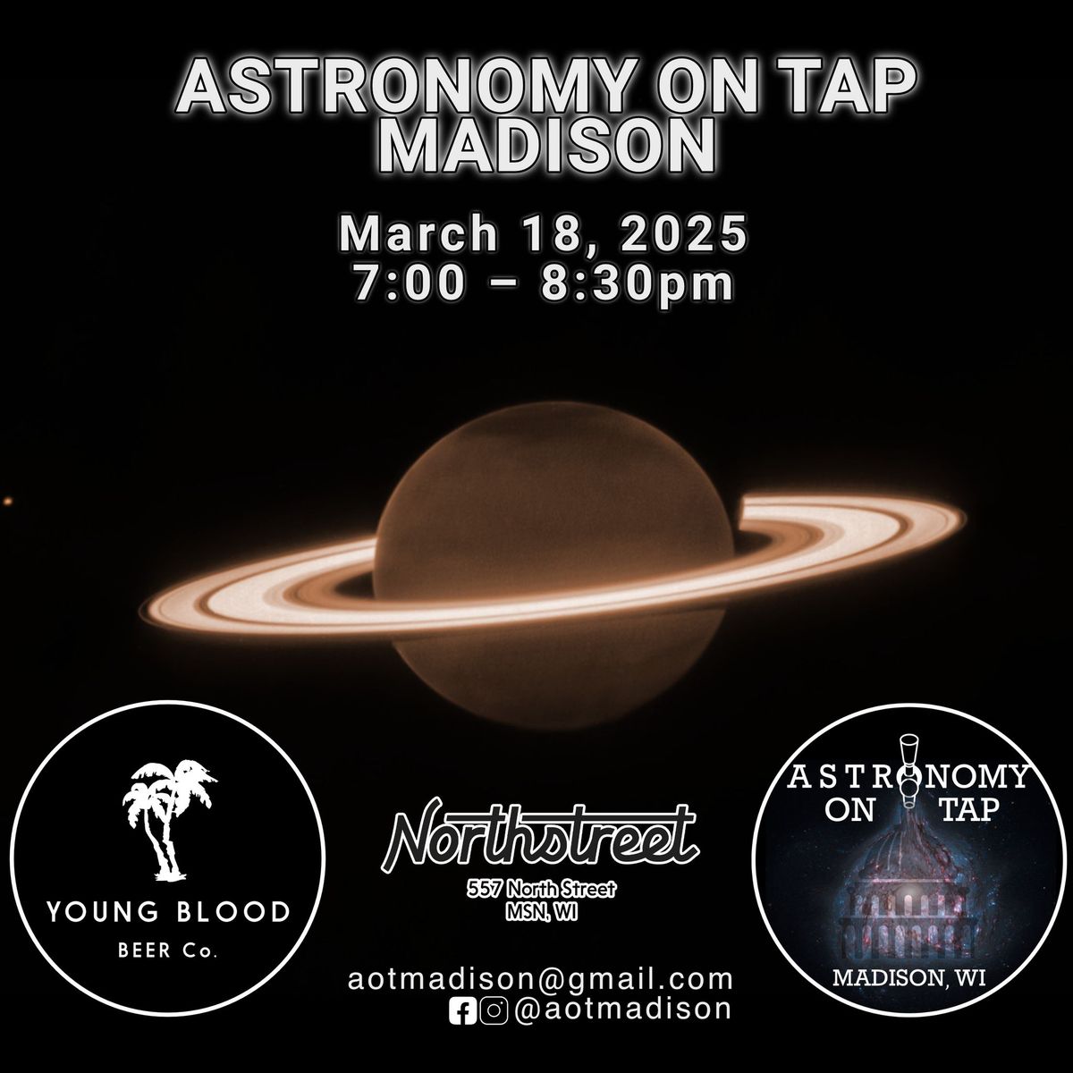 Madison Astronomy on Tap (March 2024): Planets on Parade