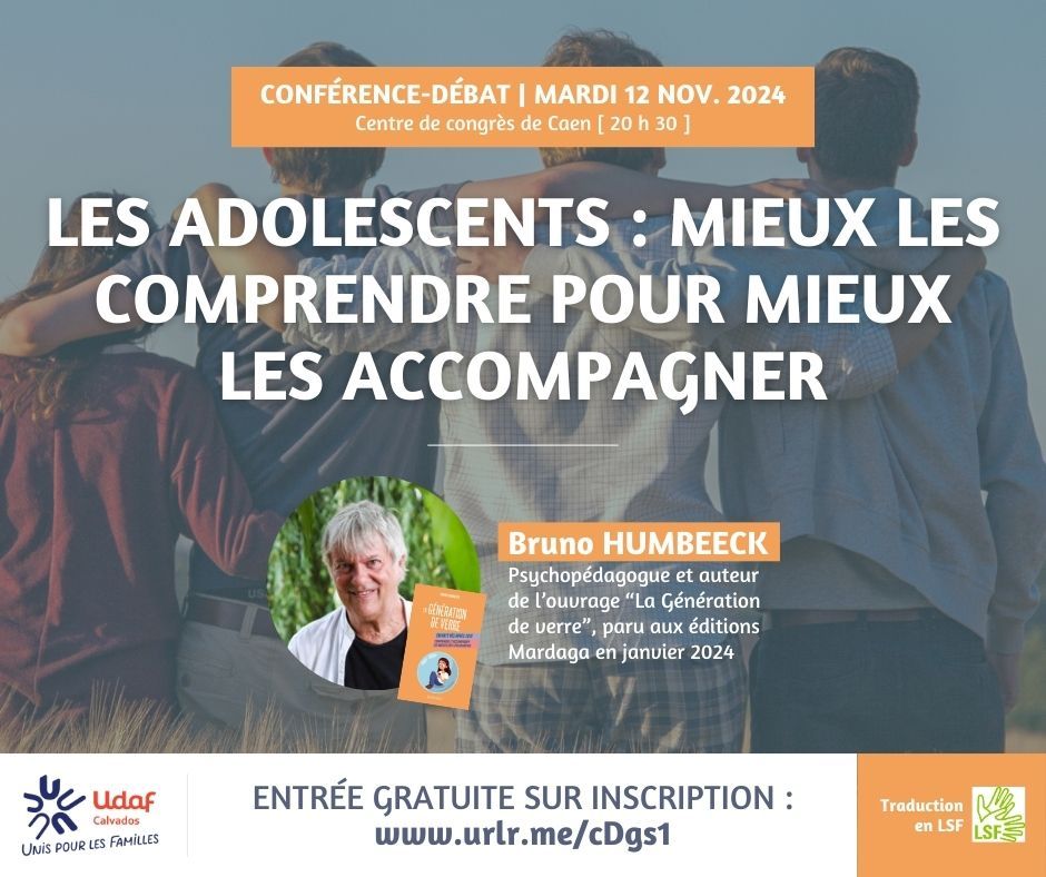 Conf\u00e9rence-d\u00e9bat - Les adolescents : mieux les comprendre pour mieux les accompagner