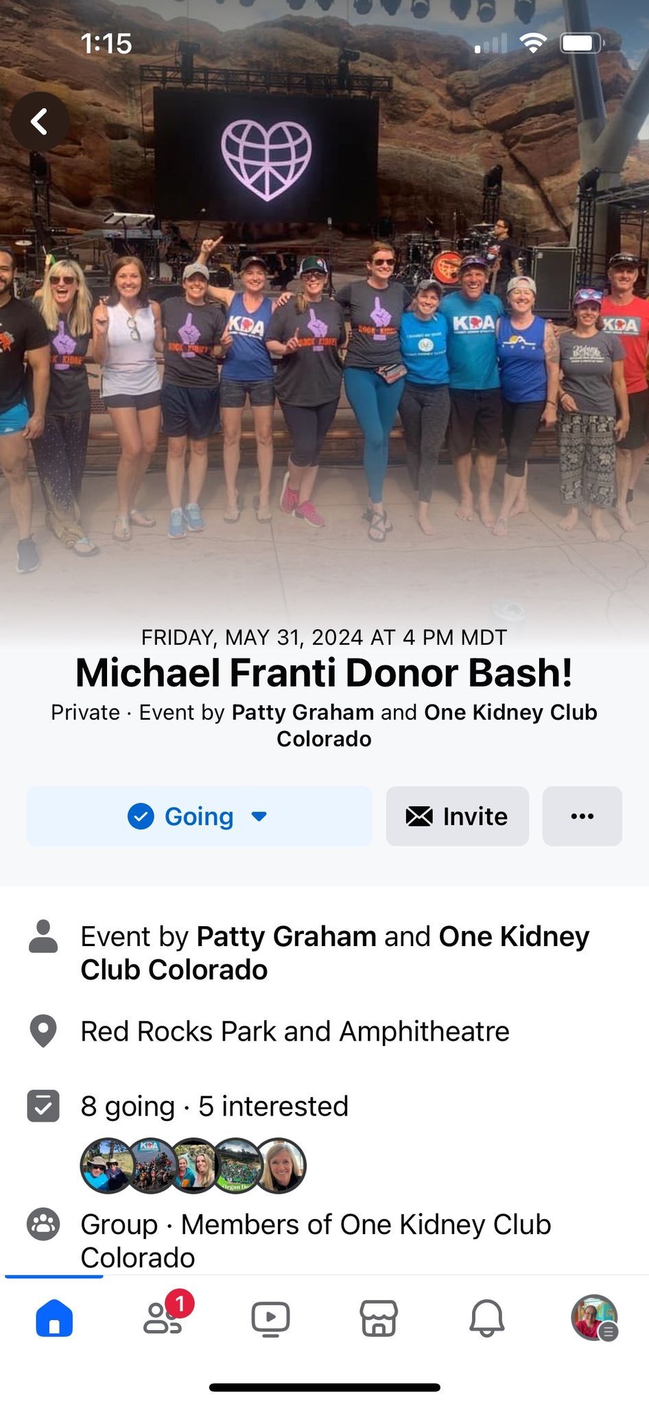 One Kidney Club Colorado at Michael Franti and the Spearheads concert