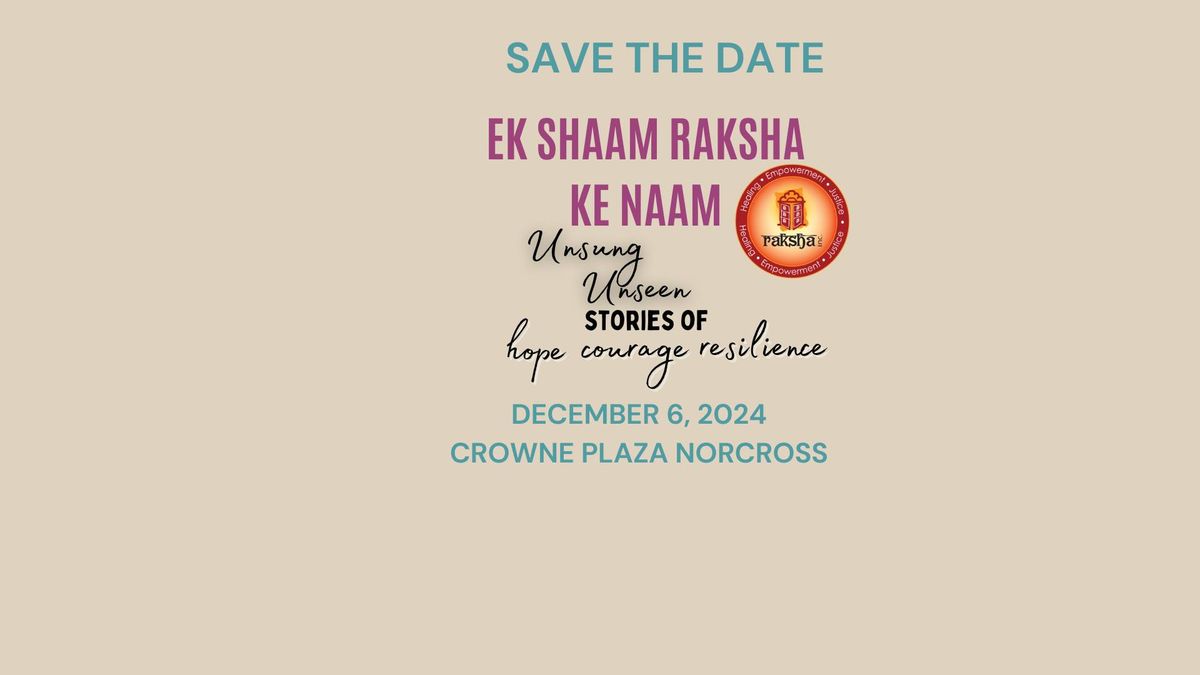 Save the Date: the 26th Ek Shaam Raksha Ke Naam