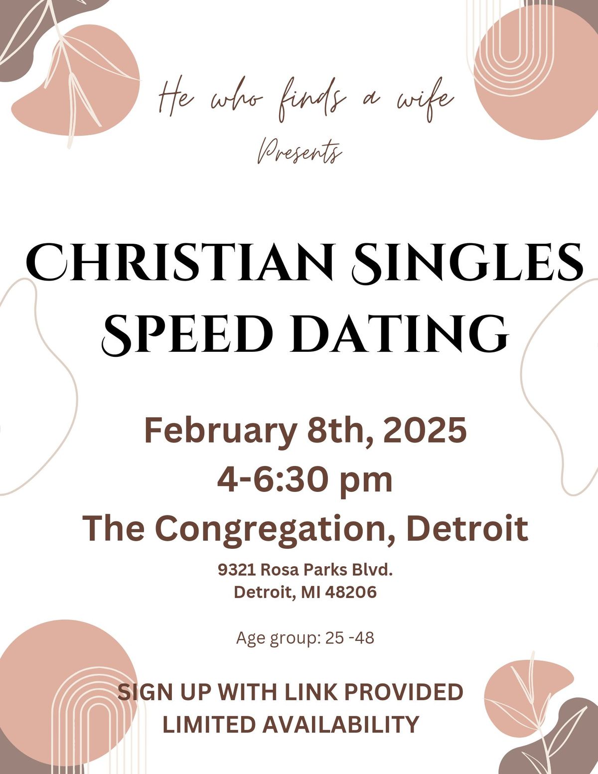 Christian Singles Speed Dating event