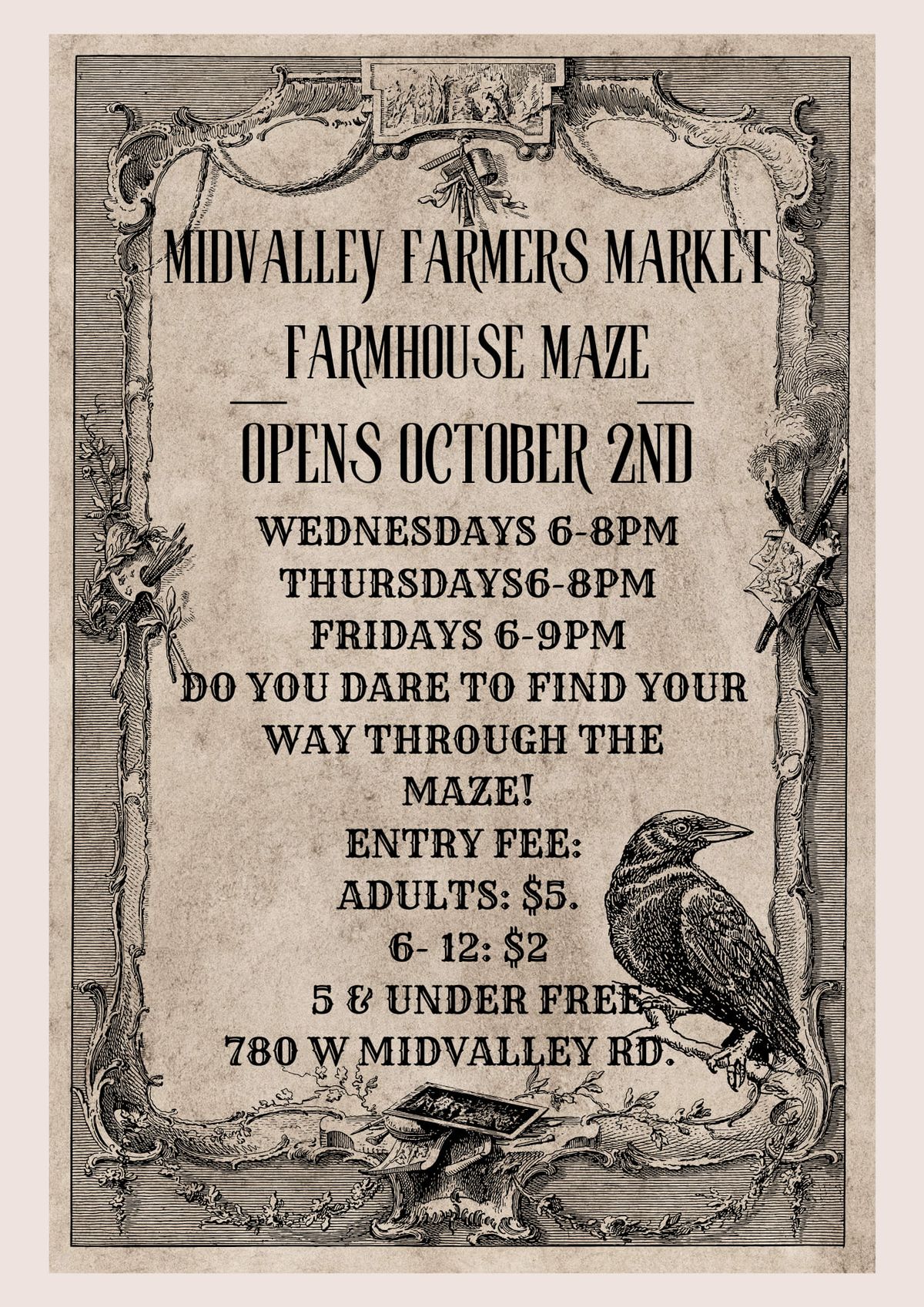 Farmhouse Maze and Hayride Costume Contest