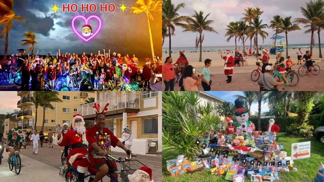 Ho Ho Ho Hollywood Beach Bike Parade 2024