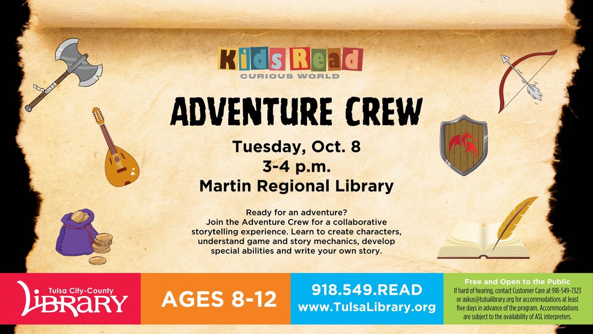 Kids Read: Adventure Crew