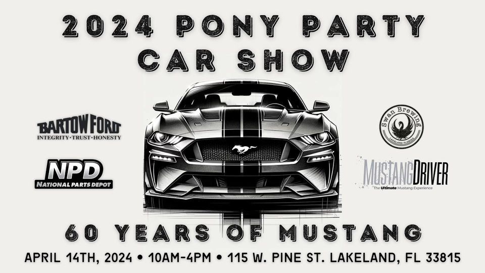 ? Pony Party Car Show at Swan Brewing - Celebrating 60 Years of Mustang ?