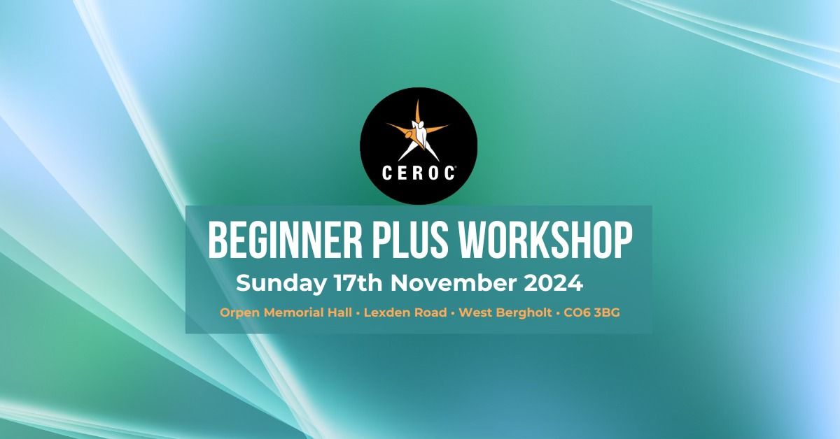 Beginner Plus Workshop - Sunday 17th November 2024 