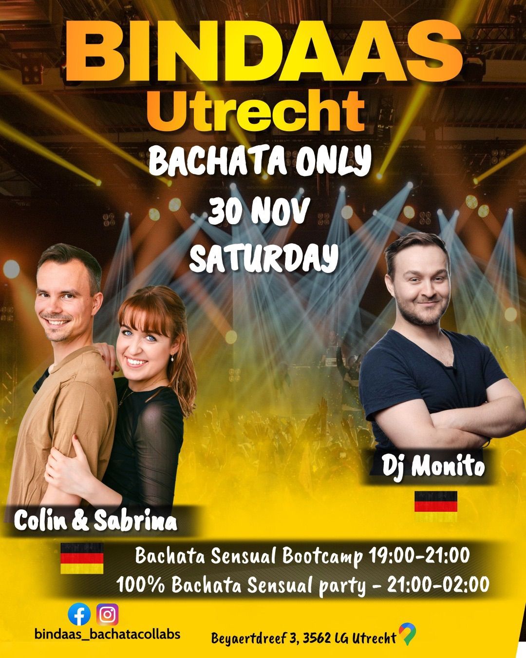 BINDAAS Utrecht ( Bachata Sensual Bootcamp & Party)