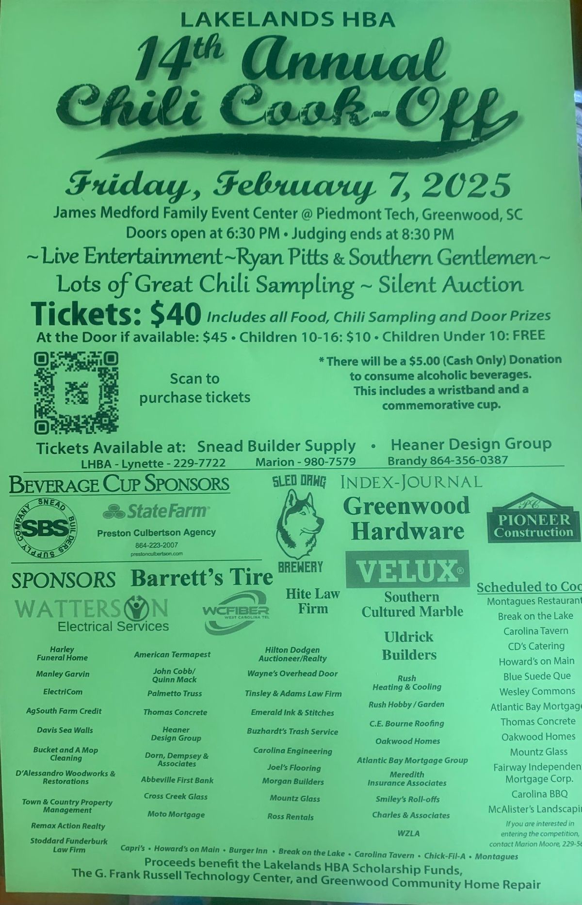 LHBA's 14th Annual Chili Cook-Off