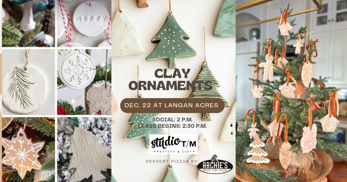 Holiday Clay Ornaments Class with Dessert Pizza \ud83c\udf84\u2744\ufe0f\ud83c\udf6b