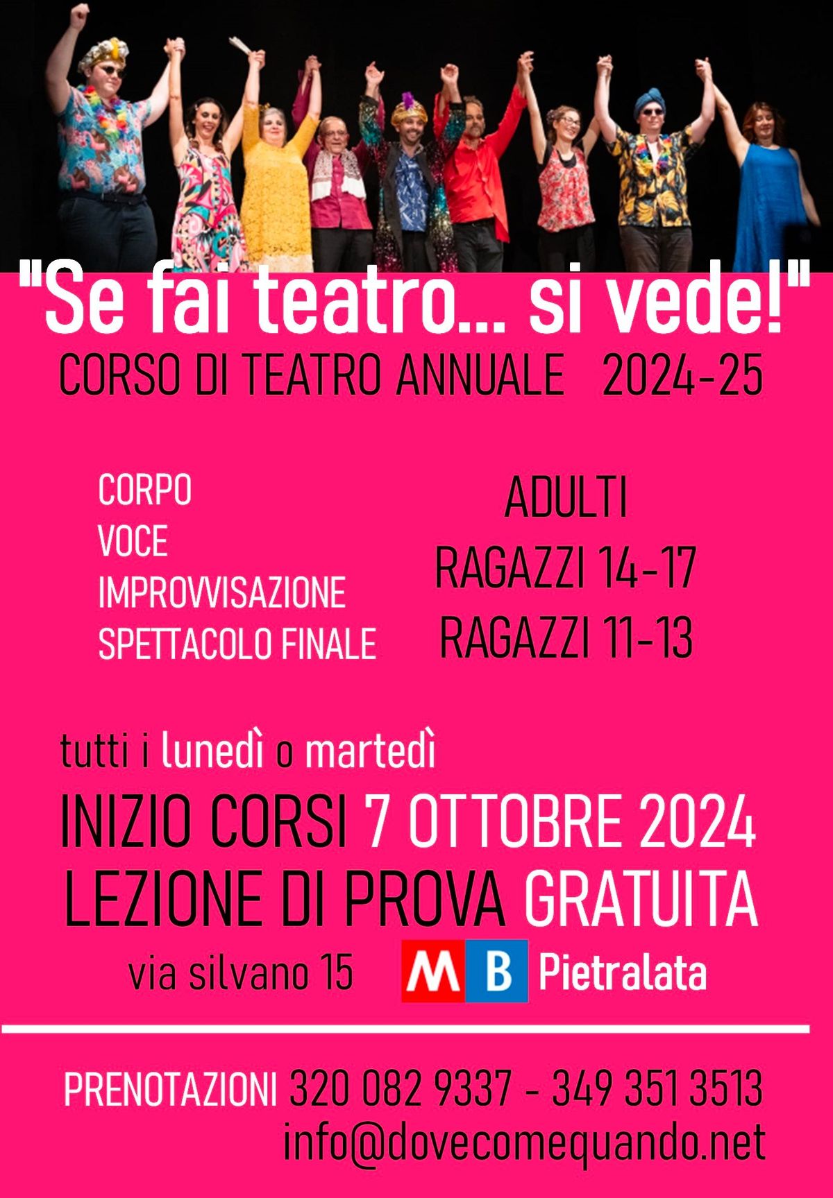 Corso di teatro 2024-25 "Se fai teatro si vede"