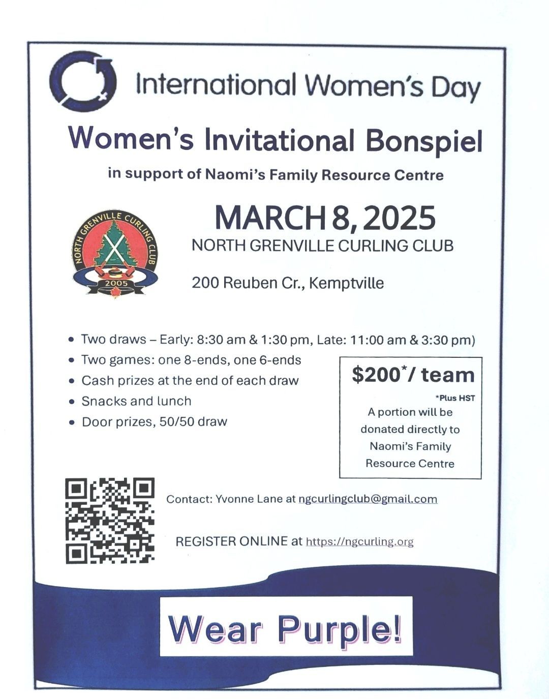 International Women's Day Women's Invitational bonspiel