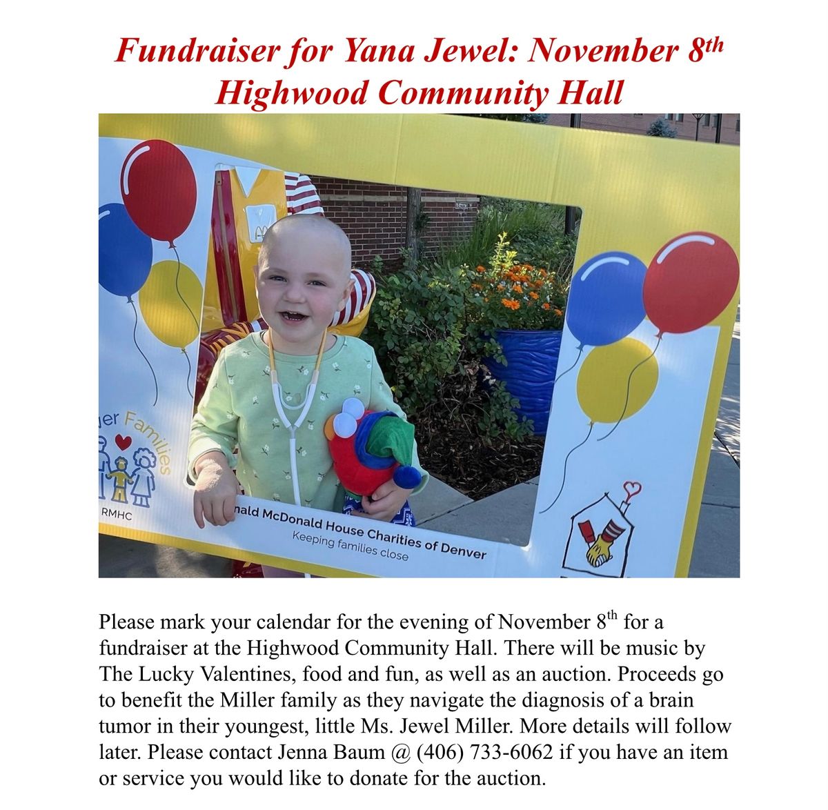 Fundraiser for Yana Jewel 