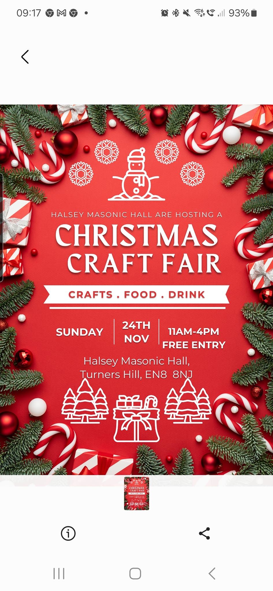 Halsey Masonic Hall Christmas craft and gift fair