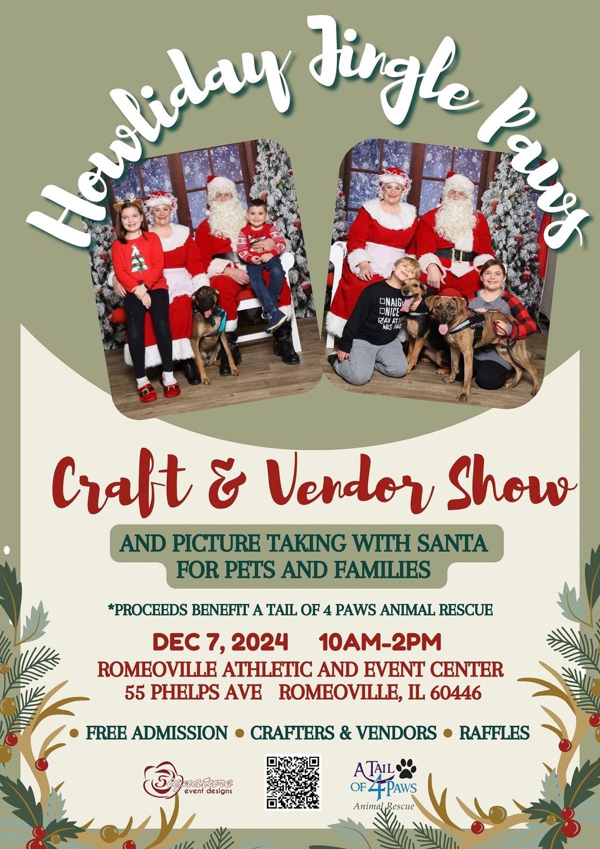 Howliday Jingle Paws Pictures w\/ Santa & Craft Fair