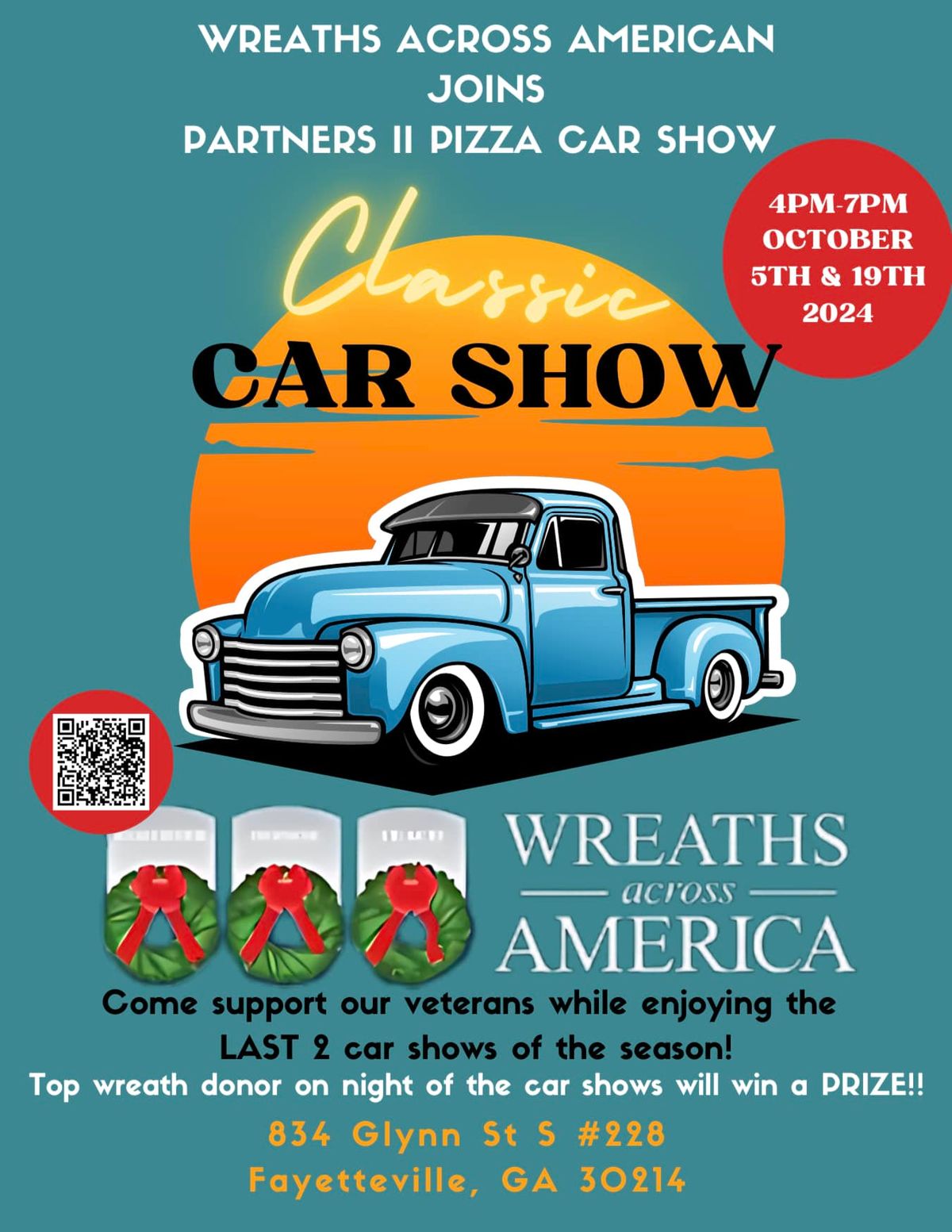 Honor a Veteran Car Show & 50\/50 Drawing