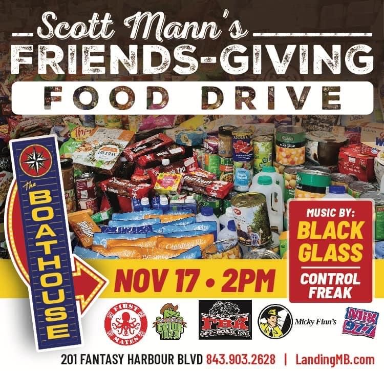 Scott Mann's Friends-Giving Food Drive with Black Glass and Control Freak