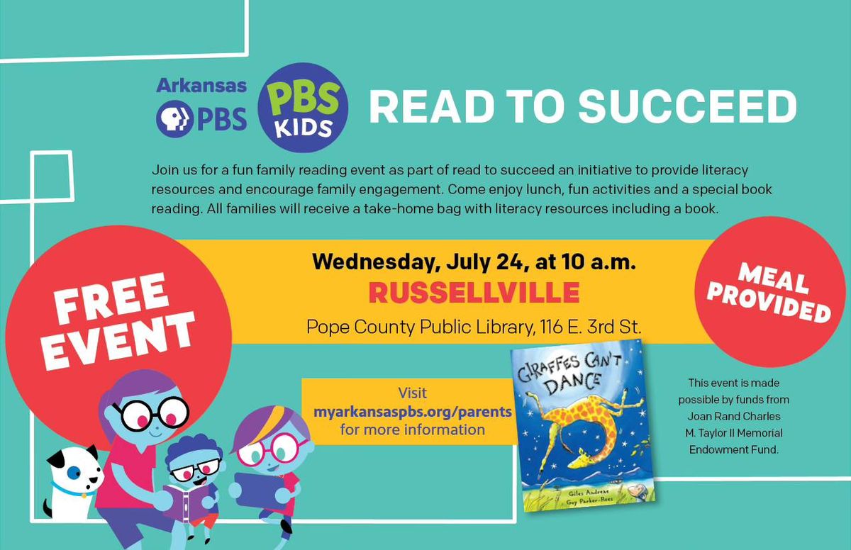 FREE Family Fun Reading Event in Russellville - Read to Succeed