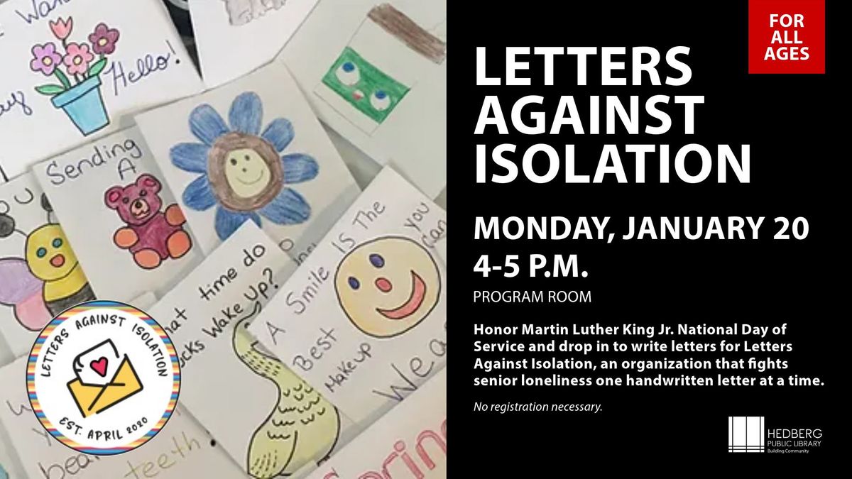 Letters Against Isolation (ages 8+)