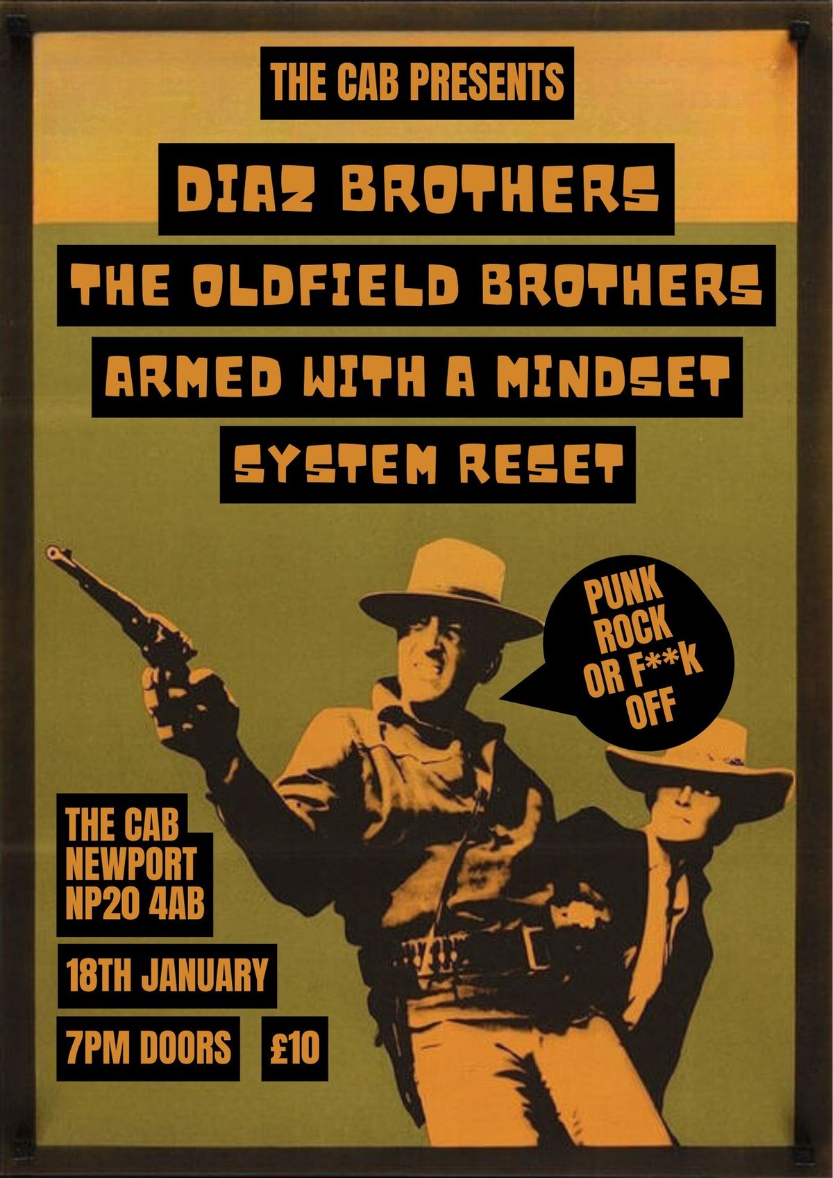 DIAZ BROTHERS \/ THE OLDFIELD BROTHERS \/ AWAM \/ SYSTEM RESET @ THE CAB, NEWPORT