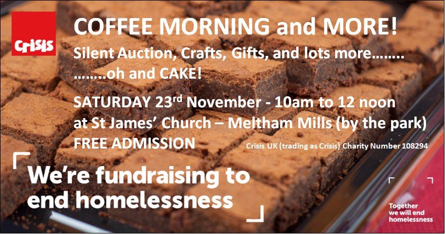 CRISIS - Coffee Morning and more! - Meltham Mills