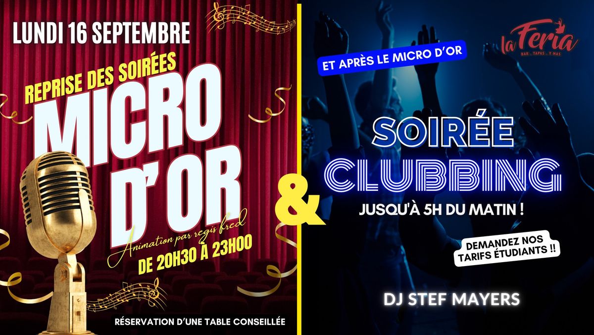 Soir\u00e9e Micro d\u2019or \/ Concours de chant & Soir\u00e9e Clubbing \u00e0 Lyon !!!