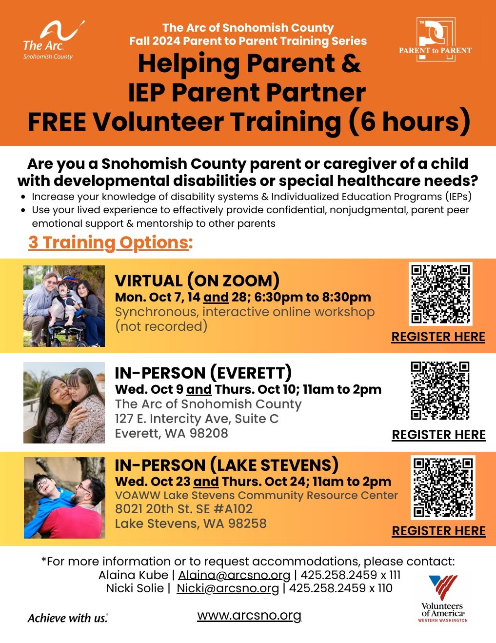 Helping Parent & IEP Parent Partner IN-PERSON Training (Everett)