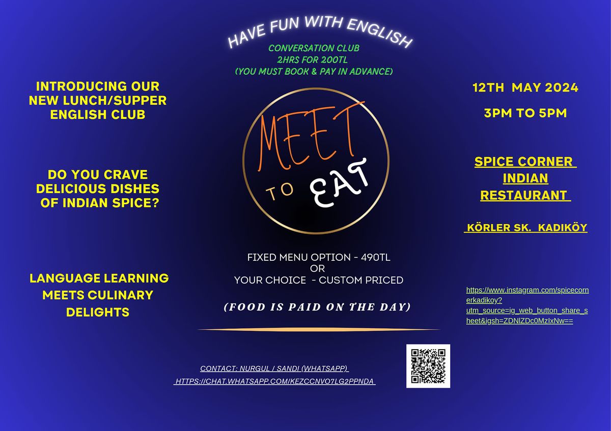 Meet to Eat and Have Fun with English 