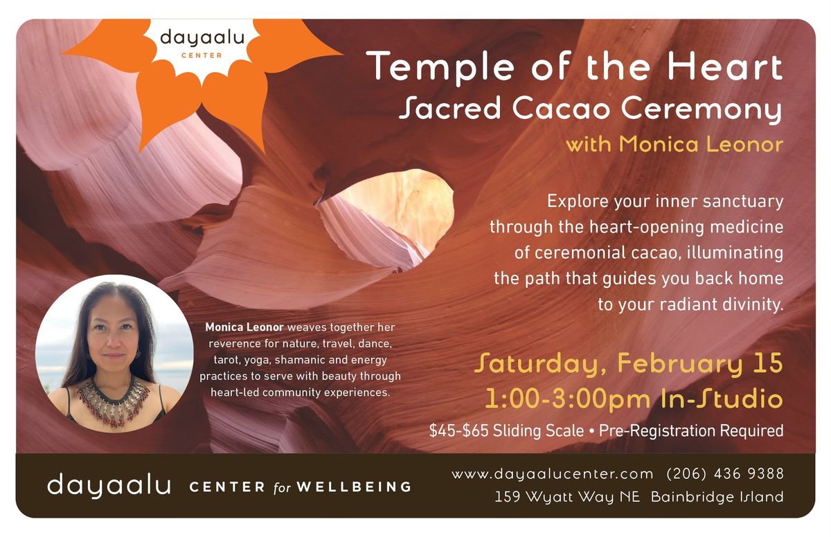 Temple of the Heart: Sacred Cacao Ceremony (In-Studio)