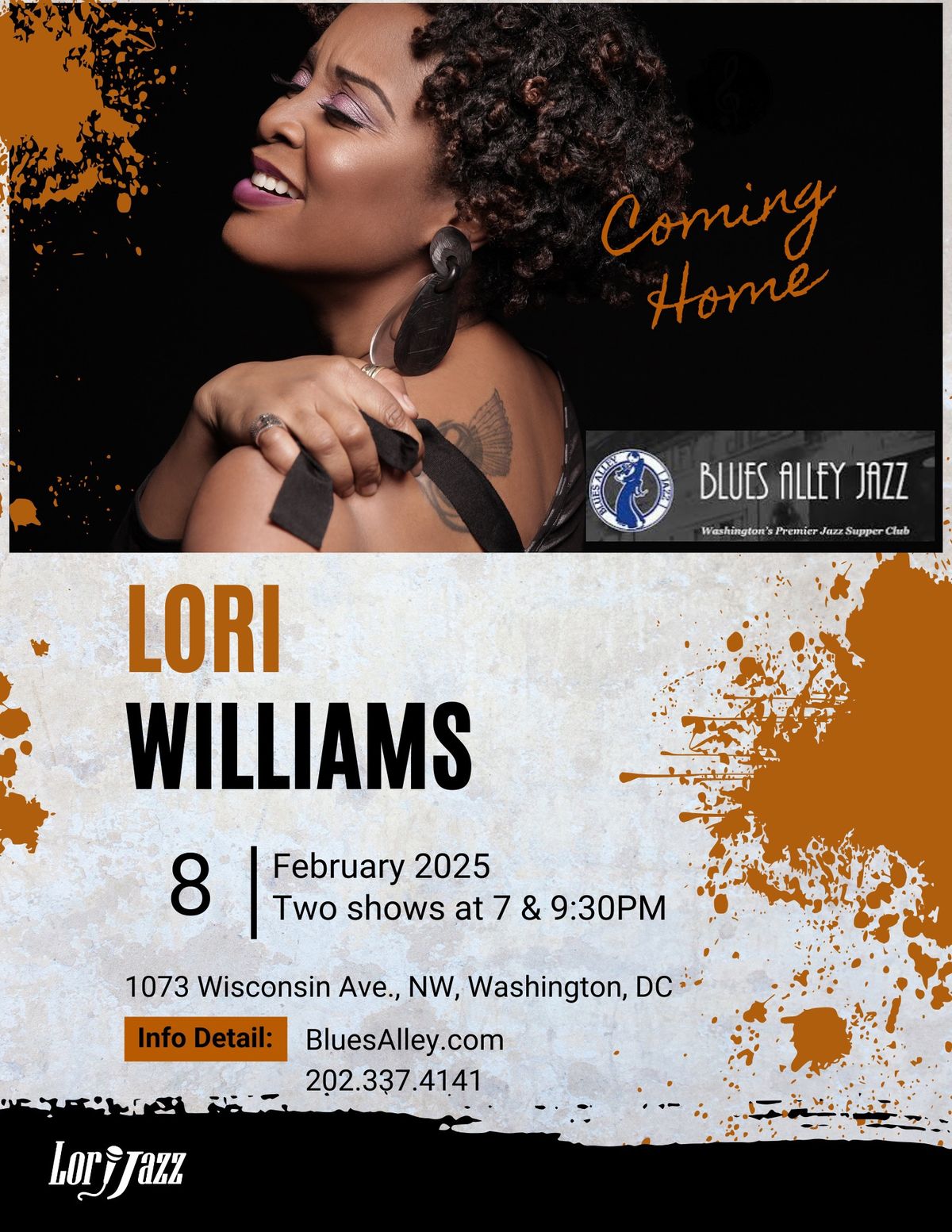 Lori Williams Returns to Blues Alley Jazz