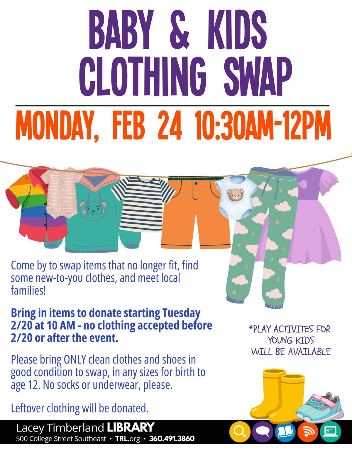 Baby & Kids Clothing Swap \/ Intercambio de Ropa para Ni\u00f1os y Beb\u00e9s