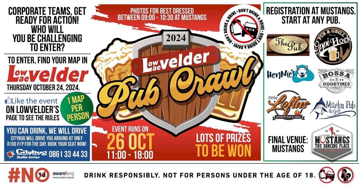 2024 Lowvelder Pub Crawl 