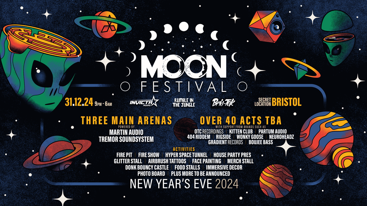 Moon Festival NYE: Invicta Audio x Rumble In The Jungle x Bris-Tek 