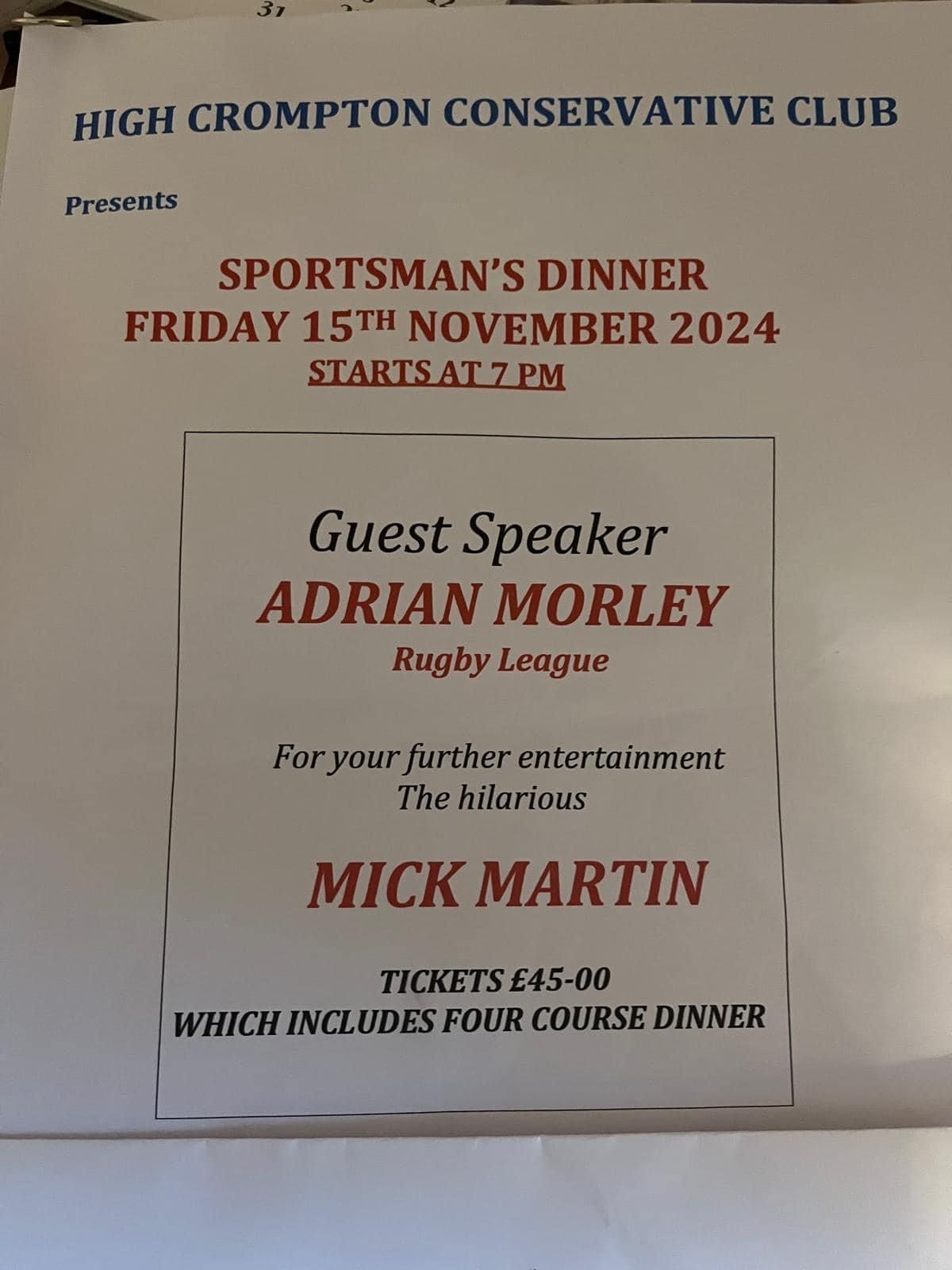 Sportsman\u2019s Dinner