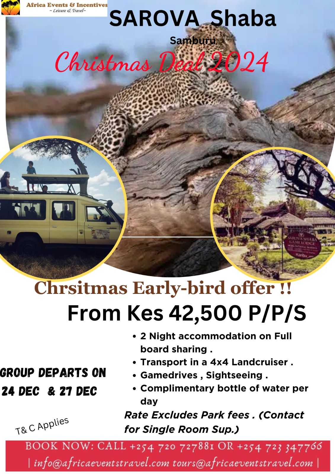 Book your Christmas Holiday deal with us