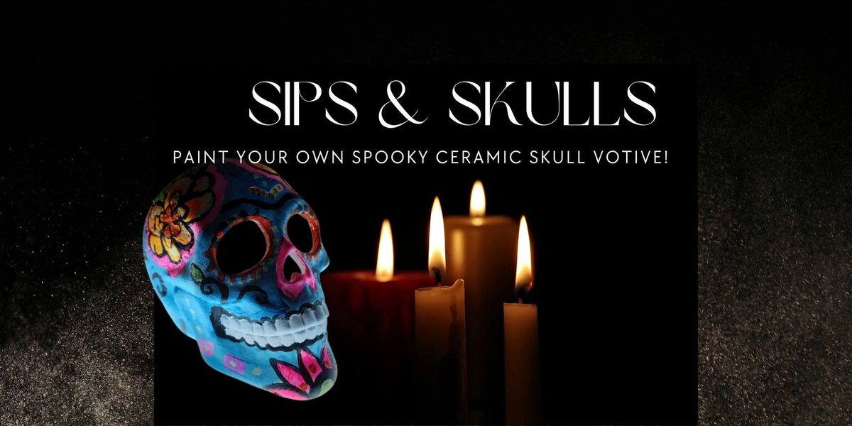 Spooky Skull Votive Painting