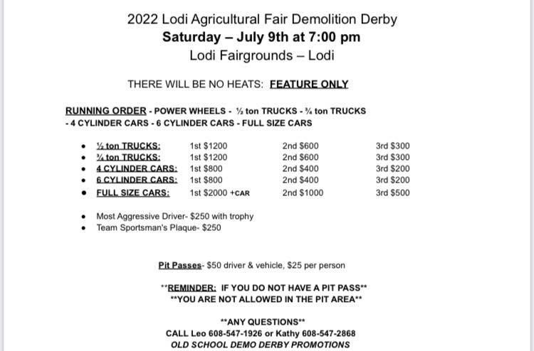2022 Lodi Agricultural Fair Demolition Derby